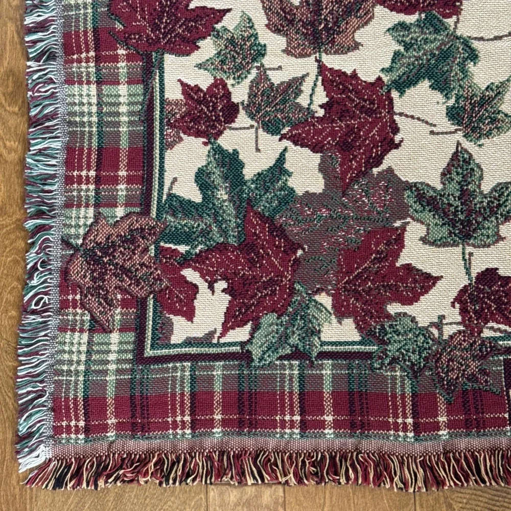 Vintage Bob Timberlake Tapestry Throw Blanket American Cabin Floral 66